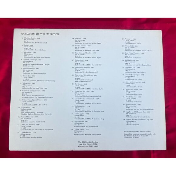 Ben Summerford Phillips Collection 1982-83 Art Brochure Exhibition DC Still Life - Picture 4 of 4
